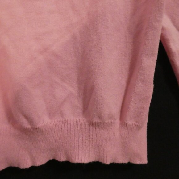 Unbranded | P2P 16 inches | Pink Cropped Button Up Cardigan | Scoop Neck - Picture 12 of 14